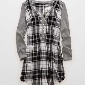 Aerie plaid sleep shirt